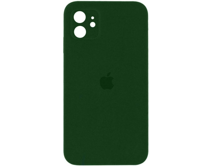 Чехол-силикон оригинал Square Cover Soft Matte Full Camera iPhone 11, Dark green