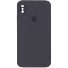 Чехол-силикон оригинал Square Cover Soft Matte Full Camera iPhone X/XS (Серый / Dark Gray)