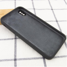 Чехол-силикон оригинал Square Cover Soft Matte Full Camera iPhone X/XS (Серый / Dark Gray)