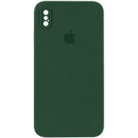 Чехол-силикон оригинал Square Cover Soft Matte Full Camera iPhone XS Max (Зеленый / Cyprus Green)