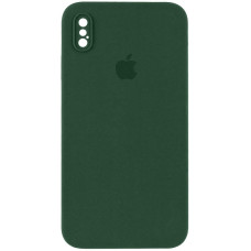 Чехол-силикон оригинал Square Cover Soft Matte Full Camera iPhone XS Max (Зеленый / Cyprus Green)
