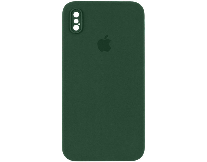 Чехол-силикон оригинал Square Cover Soft Matte Full Camera iPhone XS Max (Зеленый / Cyprus Green)