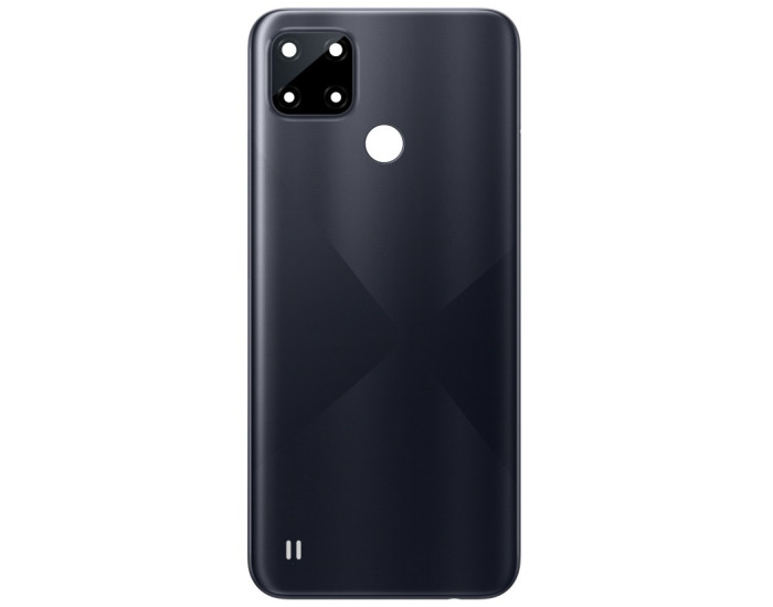 Задняя крышка для Realme C21Y, черная со стеклом камеры, оригинал