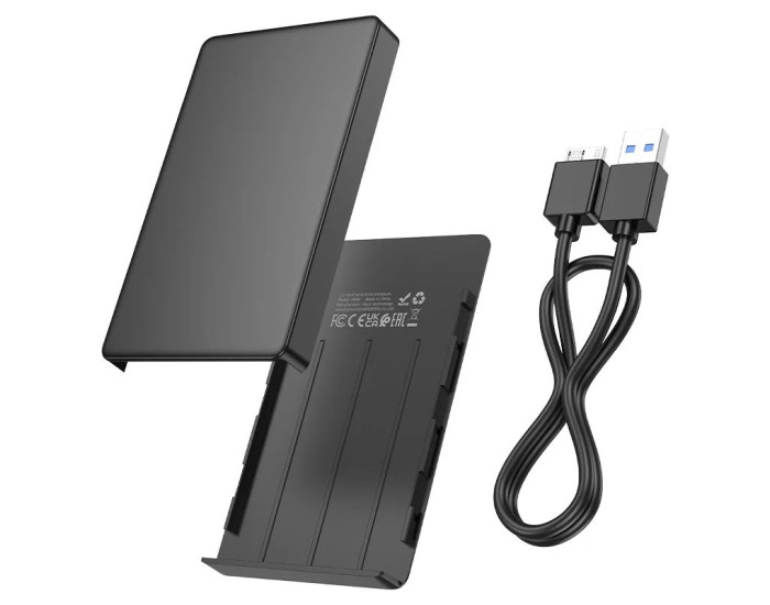 Внешний карман для накопителя HOCO HB46 USB3.0 2.5-inch SATA hard drive enclosure 6TB Black