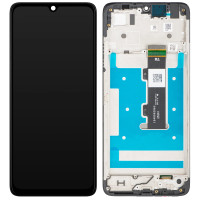 Дисплей с сенсорным экраном (модуль) Motorola XT2535-3 Moto G06, черный с рамкой, оригинал