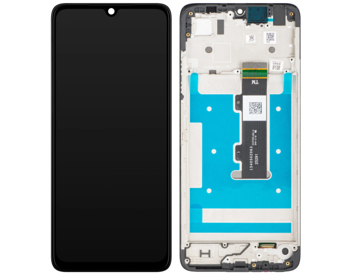 Дисплей с сенсорным экраном (модуль) Motorola XT2535-3 Moto G06, черный с рамкой, оригинал