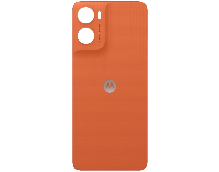 Задняя панель корпуса Motorola XT2535-3 Moto G06/ XT2535-13 Moto G06 Power, оранжевая, оригинал