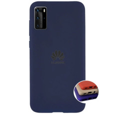 Чехол-силикон оригинал 100% Full Soft Matte Huawei P40, Dark blue