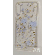 Чехол-силикон Ultra Thin Air Case Huawei P20, голубые цветы
