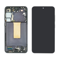 Дисплей с сенсорным экраном (модуль) Samsung S916 Galaxy S23 Plus, черный с рамкой, оригинал, сервисная упаковка GH82-30476A