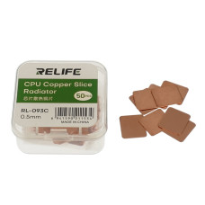 Медные термопрокладки Relife RL-093C (12 x 14 x 0.5 мм, 50 шт)