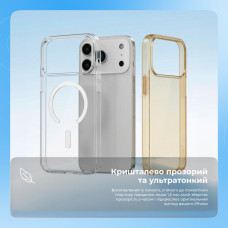 Чехол-силикон Proove Crystal Case with MagSafe Ring iPhone 17 Pro Max, темно-синий
