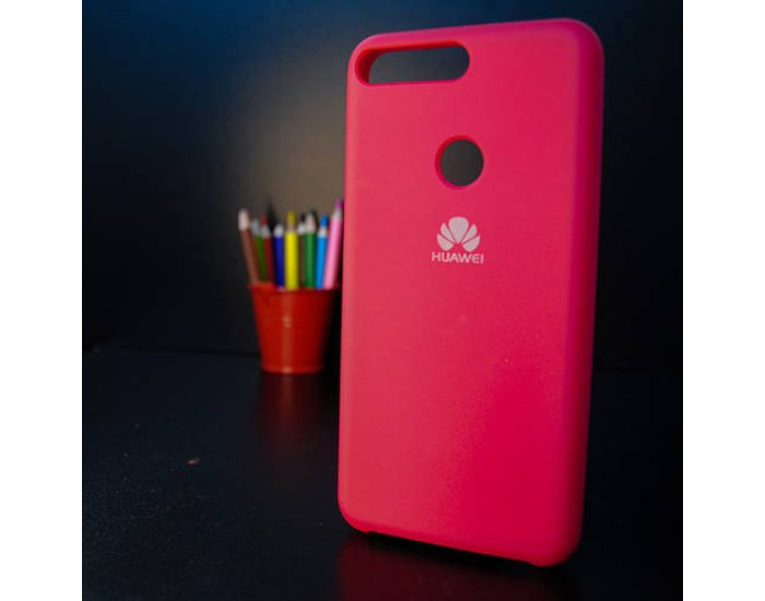 Чехол-силикон оригинал Soft Matte Huawei Y7 Prime 2018, Rose red