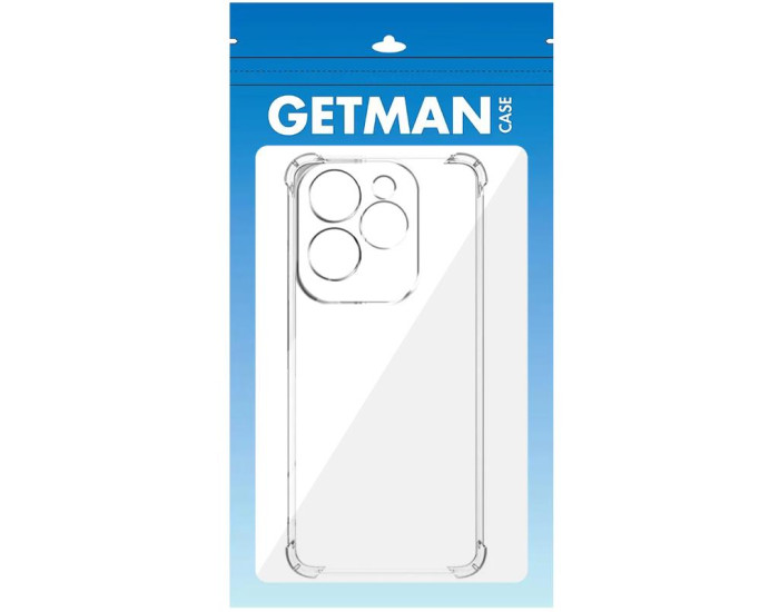 Чохол-силікон Getman Ease logo посилені кути Full Camera Infinix Hot 40 Прозорий