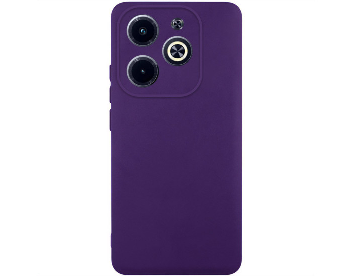 Чохол-силікон Getman Liquid Silk Full Camera Infinix Hot 40i, Dark purple