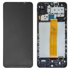 Дисплей с сенсорным экраном (модуль) Samsung M127 Galaxy M12, черный с рамкой, оригинал Rev0.1