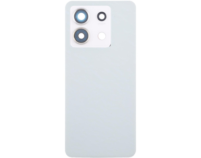 Задняя панель корпуса для Xiaomi Redmi Note 13 Pro 5G, белая со стеклом камеры, оригинал