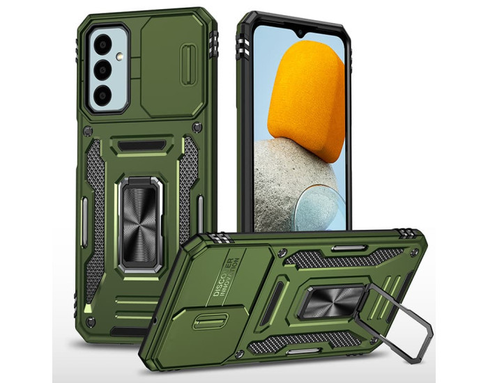 Чехол-Ударопрочный Camshield Army Ring Samsung A27, оливковый