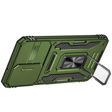 Чехол-Ударопрочный Camshield Army Ring Samsung A27, оливковый