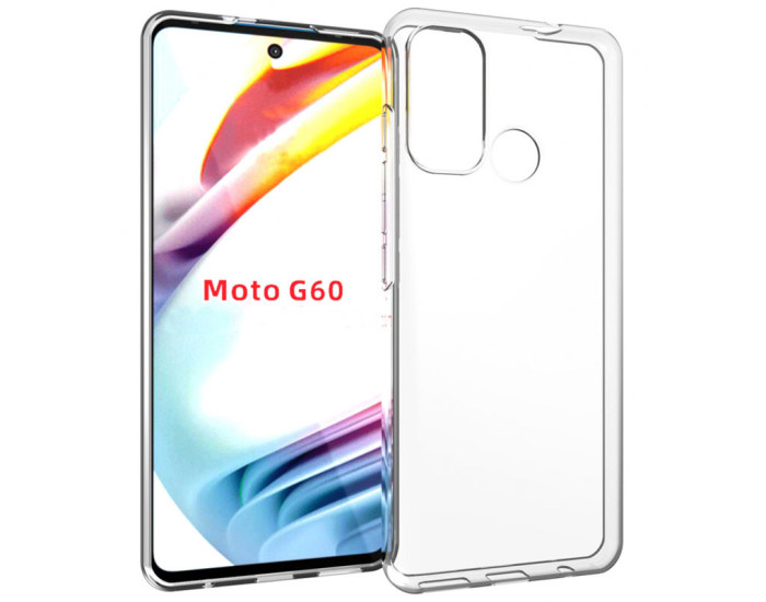 Чехол-силикон Epic Transparent 1,5mm Motorola Moto G60, прозрачный
