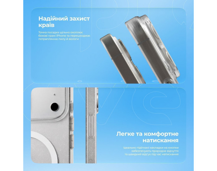 Чохол-силікон Proove Crystal Case with MagSafe Ring iPhone 16, Прозорий
