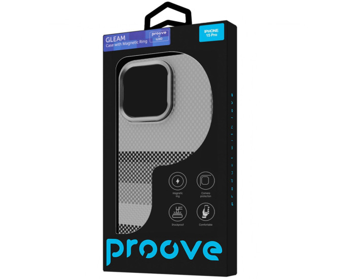 Чохол-силікон Proove Gleam Case with MagSafe Ring iPhone 15 Pro, Blue ocean