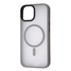 Чехол-силикон WAVE Matte Insane Case with MagSafe Ring iPhone 15 Pro, серый 
