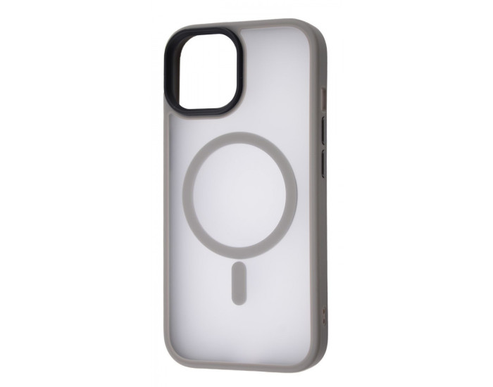 Чехол-силикон WAVE Matte Insane Case with MagSafe Ring iPhone 15 Pro, серый 