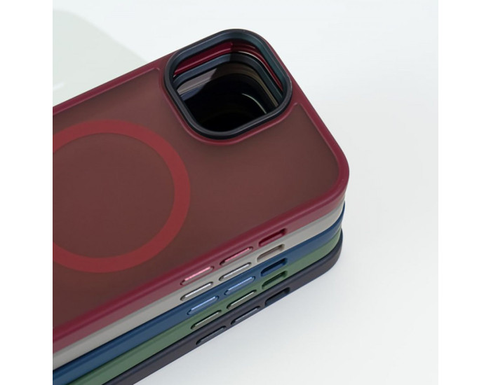 Чехол-силикон WAVE Matte Insane Case with MagSafe Ring iPhone 15 Pro, серый 