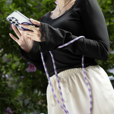 Шнурок Proove Twist Spiral Cross-Body Strap, черный/серебристый