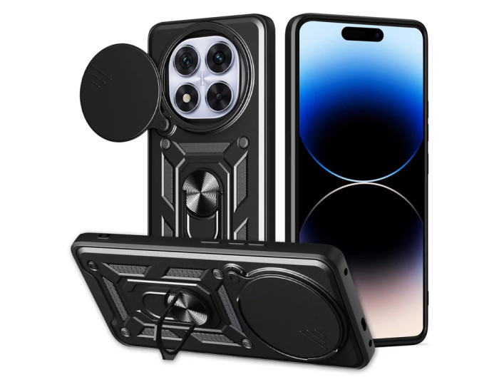 Чехол-Ударопрочный Camshield Serge Ring Xiaomi Note 14 Pro 4G, черный