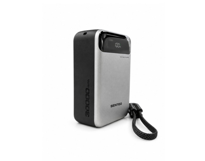 Портативная батарея (Power Bank) Senteo Lithium 2 (PS3-02) 30000mAh, 22.5W fast charging with cable Version_1, темно-серый