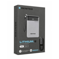 Портативная батарея (Power Bank) Senteo Lithium 2 (PS3-02) 30000mAh, 22.5W fast charging with cable Version_1, темно-серый