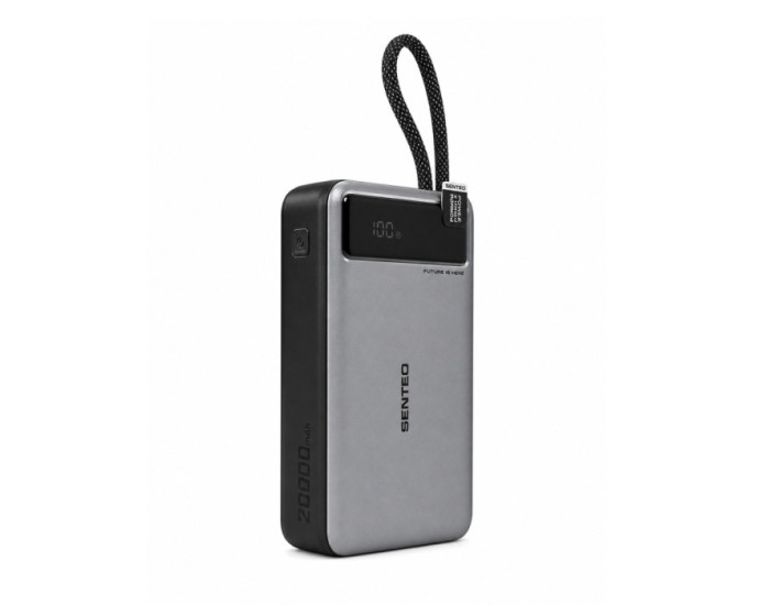 Портативная батарея (Power Bank) Senteo Lithium 2 (PS2-02) 20000mAh, 22.5W fast charging with cable Version_1, темно-серый