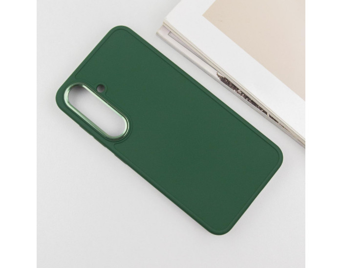 Чехол-силикон Bonbon Metal Style Samsung S23 Plus S916, Dark green
