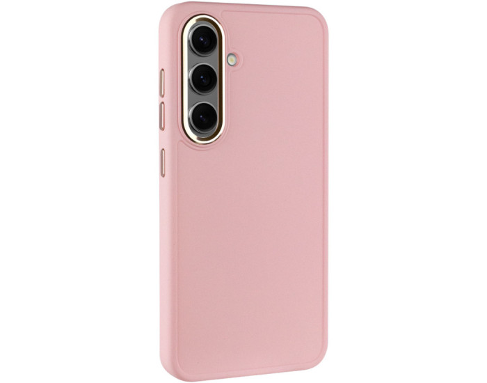 Чехол-силикон Bonbon Metal Style Samsung S23 Plus S916, Light pink