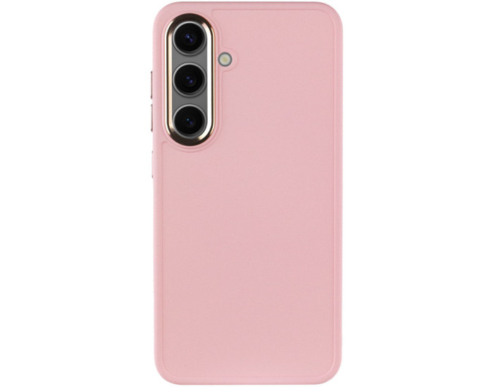 Чехол-силикон Bonbon Metal Style Samsung S23 Plus S916, Light pink