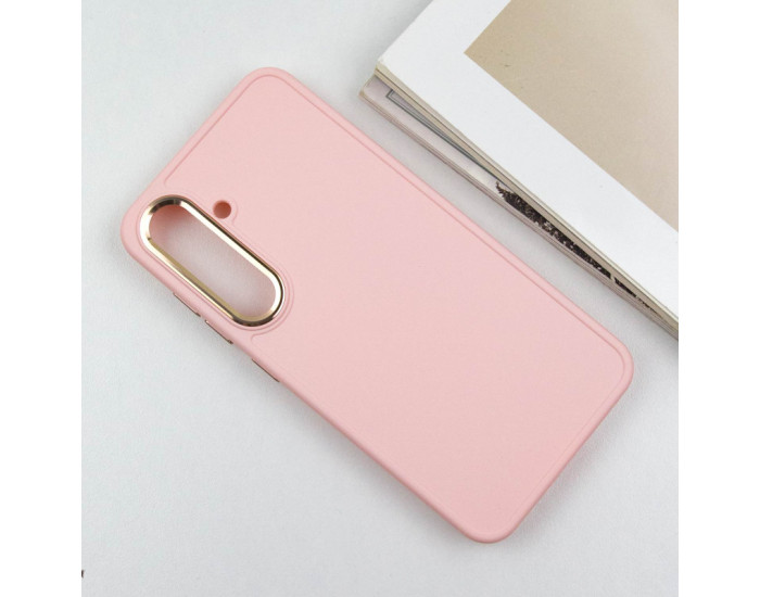 Чехол-силикон Bonbon Metal Style Samsung S23 Plus S916, Light pink