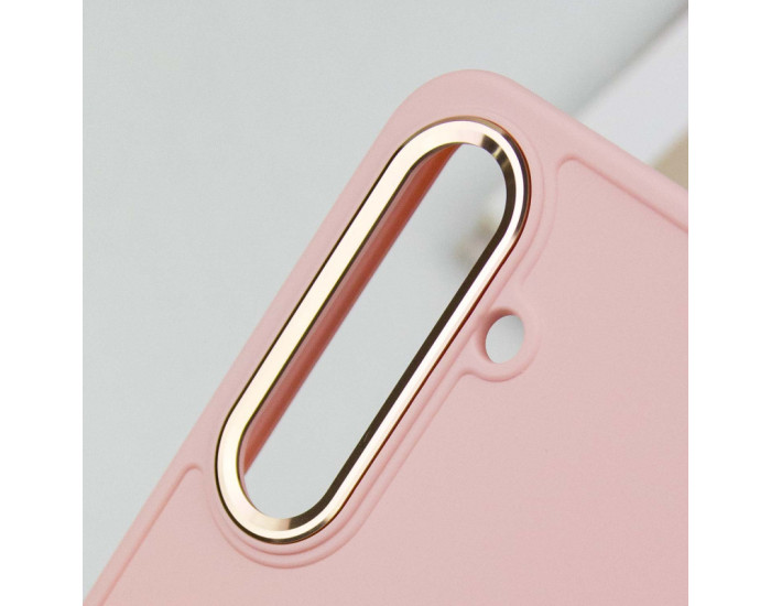 Чехол-силикон Bonbon Metal Style Samsung S23 Plus S916, Light pink