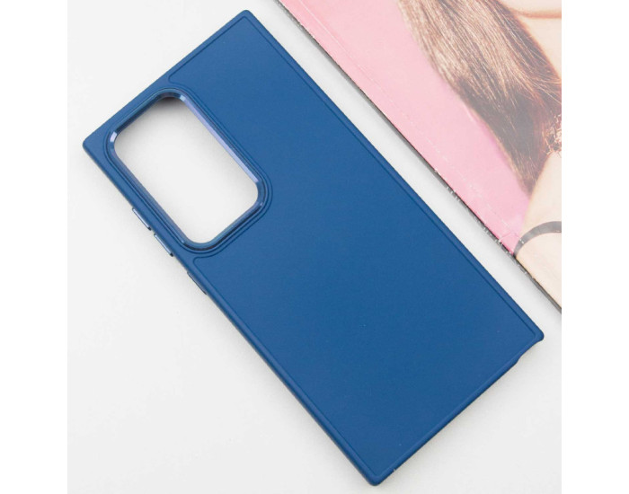 Чехол-силикон Bonbon Metal Style Samsung S23 Ultra S918B, Denim blue