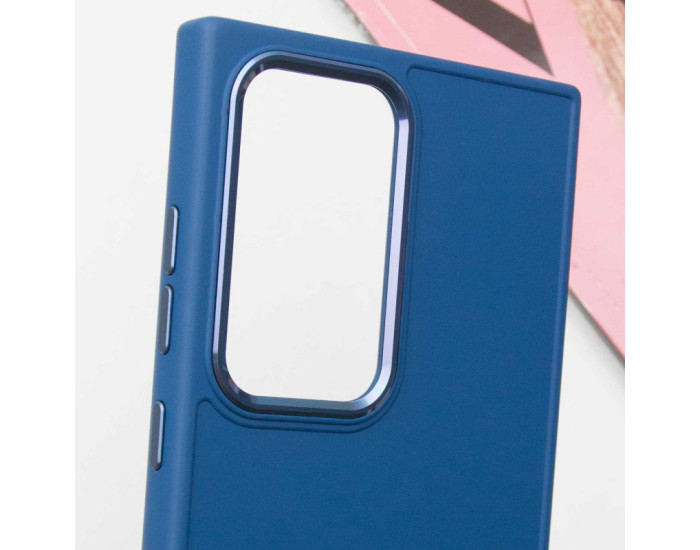 Чехол-силикон Bonbon Metal Style Samsung S23 Ultra S918B, Denim blue