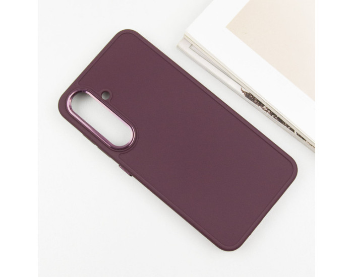 Чехол-силикон Bonbon Metal Style Samsung S24 Plus /S25 Plus, Plum