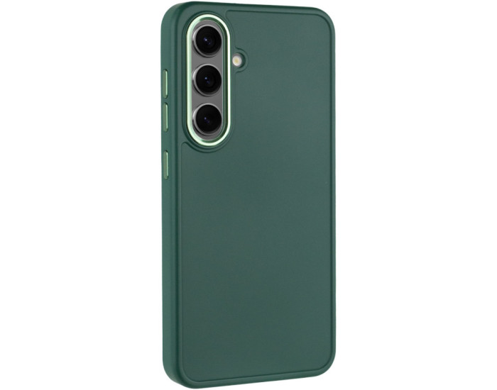 Чехол-силикон Bonbon Metal Style Samsung S24 Plus /S25 Plus, Pine green