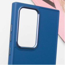 Чехол-силикон Bonbon Metal Style Samsung S24 Ultra, Denim blue