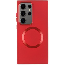 Чехол-силикон Bonbon Metal Style with MagSafe Samsung S24 Ultra, Red