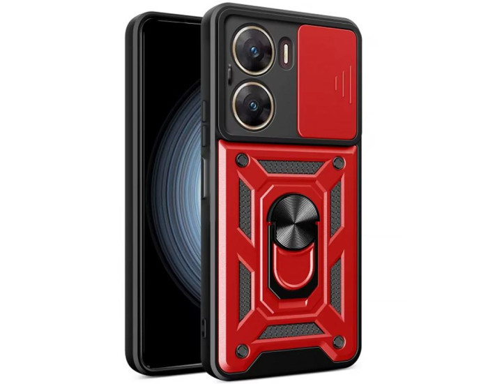 Чехол-Ударопрочный Camshield Serge Ring Magnet Xiaomi Poco X7 Pro, красный