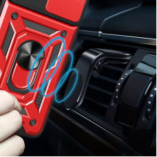 Чехол-Ударопрочный Camshield Serge Ring Magnet Xiaomi Poco X7 Pro, красный