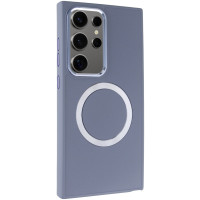 Чохол-силікон Bonbon Metal Style with MagSafe Samsung S24 Ultra ( Сірий / Lavander)