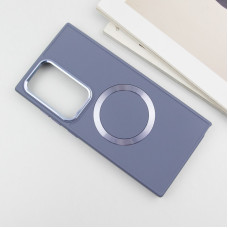 Чехол-силикон Bonbon Metal Style with MagSafe Samsung S24 Ultra ( Серый / Lavander)