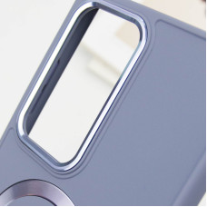 Чехол-силикон Bonbon Metal Style with MagSafe Samsung S24 Ultra ( Серый / Lavander)